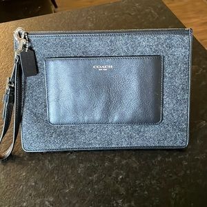 Coach Charcoal Grey Wristlet
